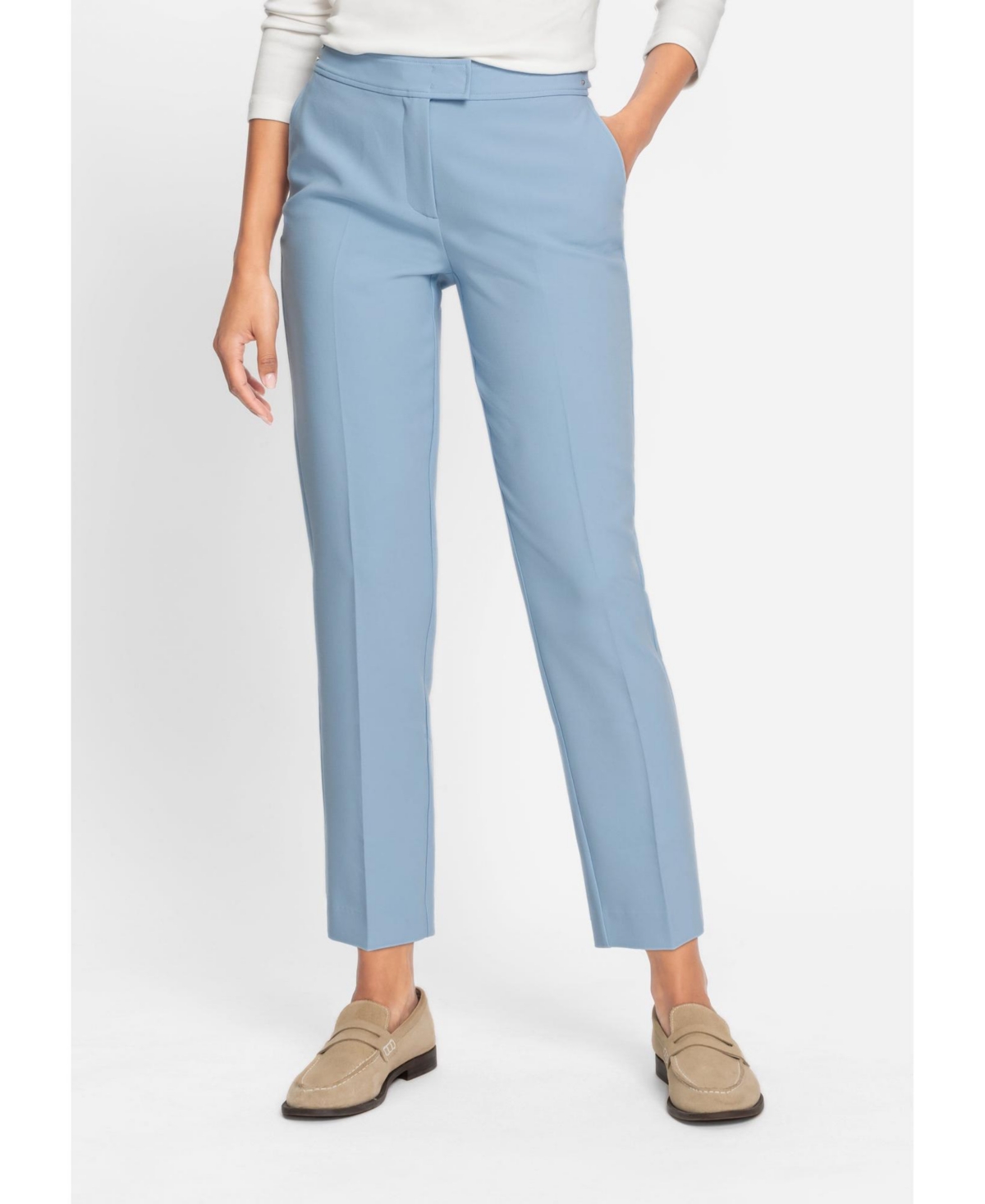 Women's Lisa Fit Straight Leg Solid Trouser - Lt blue