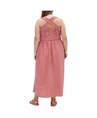 Women's Cute Gingham Maxi Dress