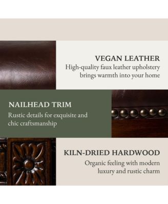 Pullman Wooden Swivel Stool, Dark Walnut w/ Leather, Set of 4