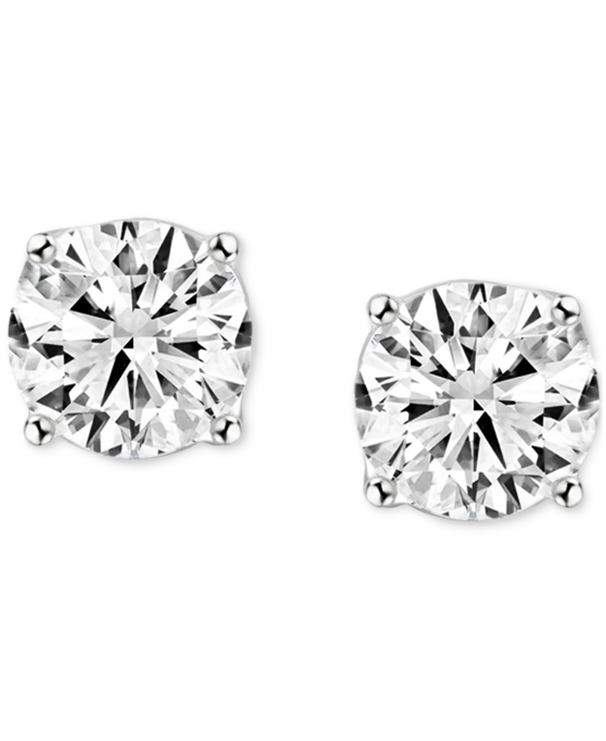 Macy's Igi Certified Diamond Stud Earrings (4 Ct. T.w.) In 14k White Gold In White Gold