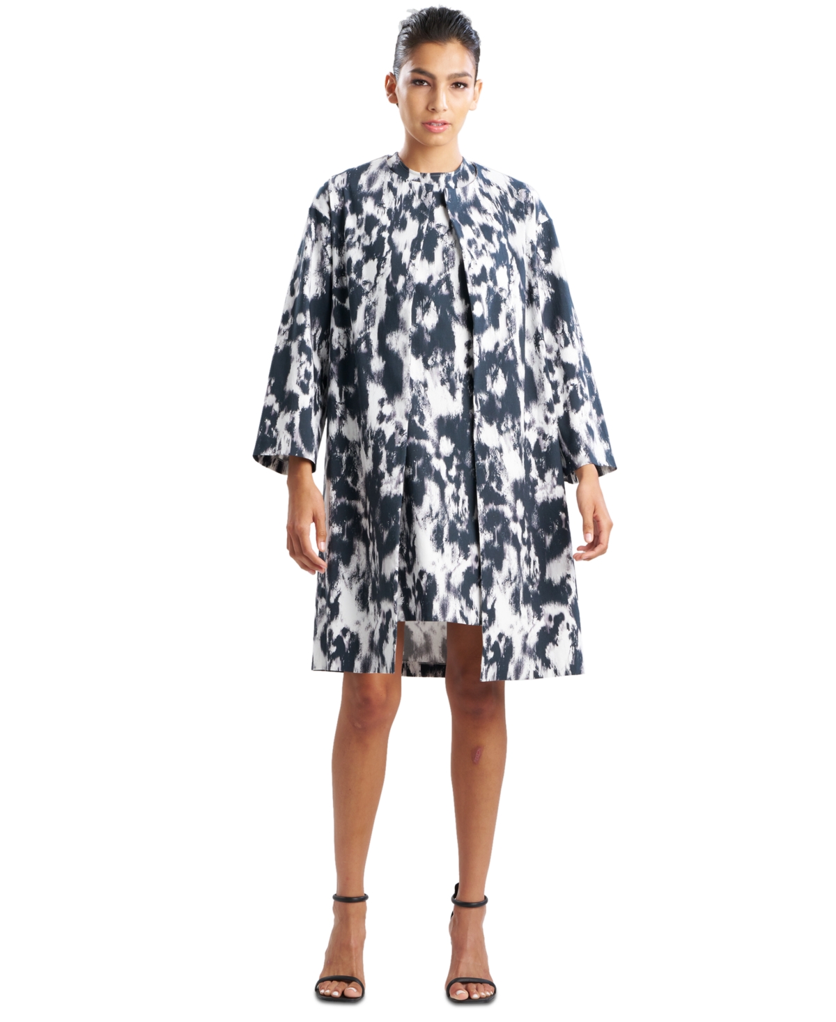 Women's Printed Topper Jacket - Black