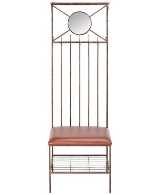 Pacher 5-Hook Hall Tree Coat Rack With Storage Bench