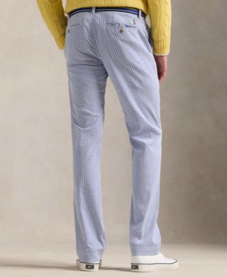 Men's Stretch Straight-Fit Seersucker Pants