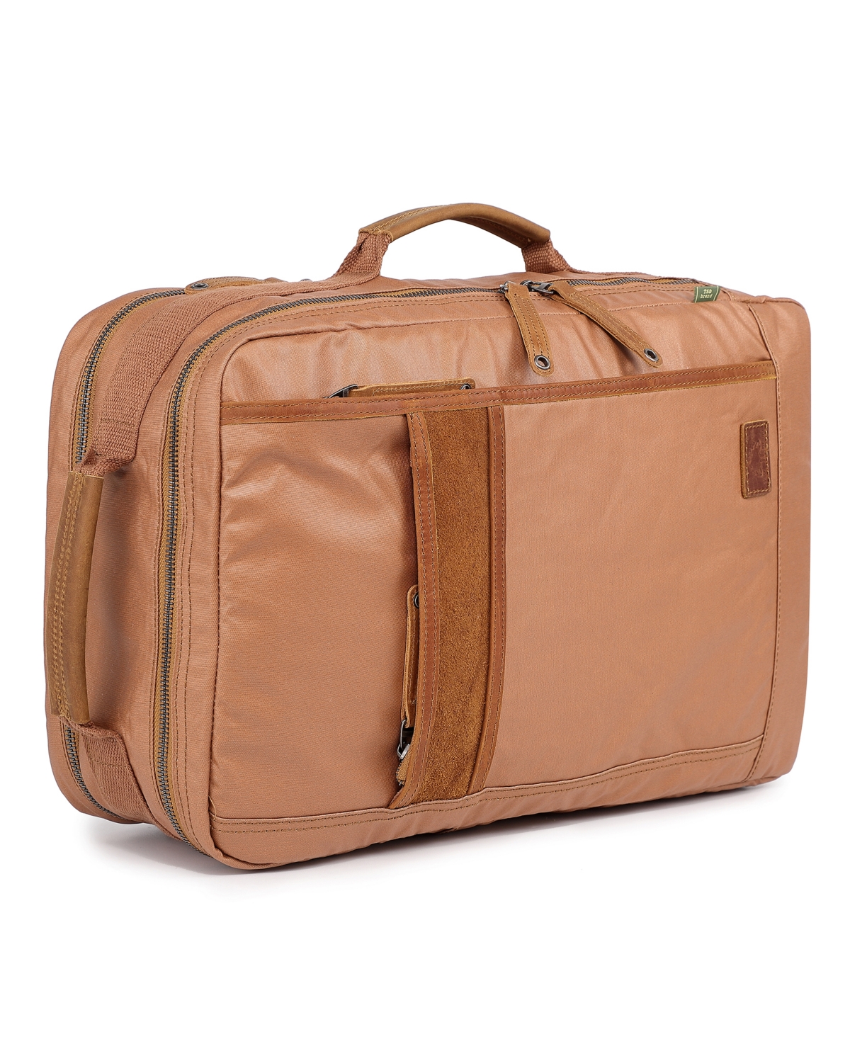 Tsd Brand Madrone Coated Canvas Large Backpack In Khaki