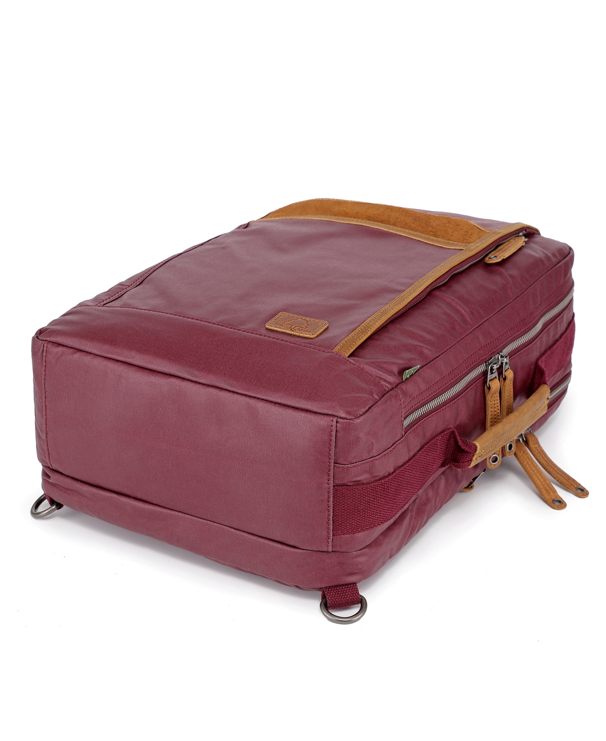 Tsd Brand Madrone Coated Canvas Large Backpack In Burgundy