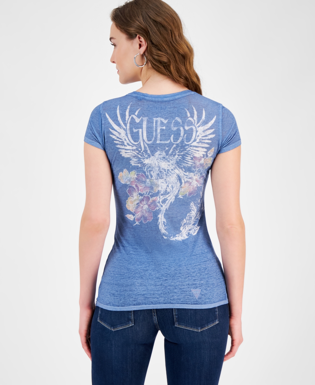 GUESS WOMEN'S PHOENIX EMBELLISHED SHORT-SLEEVE T-SHIRT 