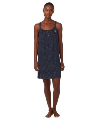 Lauren Ralph Lauren Cotton Knit Double-Strap Nightgown