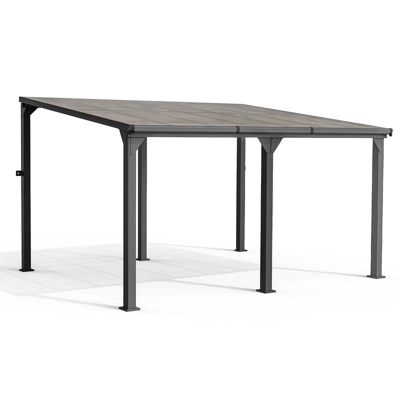 Hardtop Outdoor Gazebo Pergola Aluminum Framed with Sloping Pitched Roof for Garden, Patio