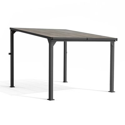 Hardtop Outdoor Gazebo Pergola Aluminum Framed with Sloping Pitched Roof for Garden, Patio