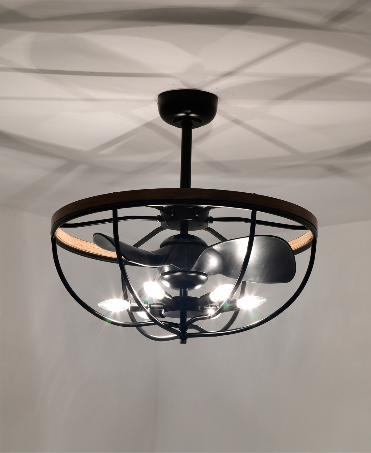 Home Accessories 26" Adeline 6-light Indoor Ceiling Fan With Light Kit And Remote In Matte Black