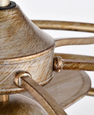 26" Baakir 6-Light Indoor Ceiling Fan with Light Kit and Remote