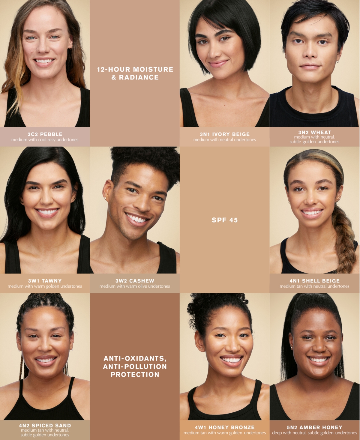 Estée Lauder Futurist Hydra Rescue Moisturizing Foundation Spf 45, 1.2 Oz. In 3w2 Cashew