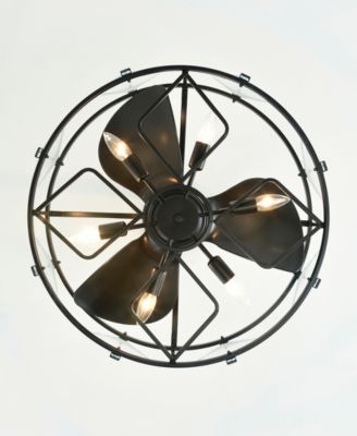 24.8" Dakota 6-Light Indoor Ceiling Fan with Light Kit and Remote