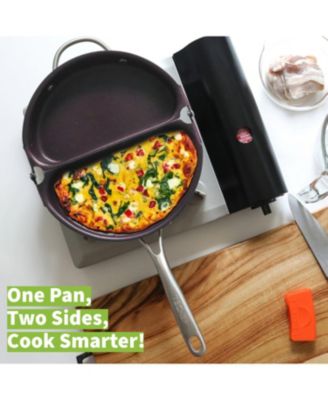 2-Sided Nonstick, PFOA-Free, Heavy-Gauge Aluminum Frittata & Omelette Pan