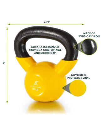 Vinyl Coated Iron Kettlebell, 10lb