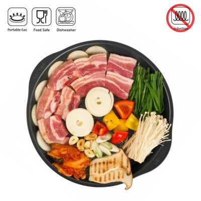 Korean BBQ Nonstick Grill Pan, 12 Inch