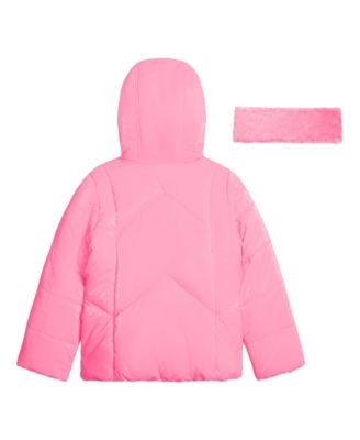 Toddler Girls Reflective Shine Fashion Puffer Jacket