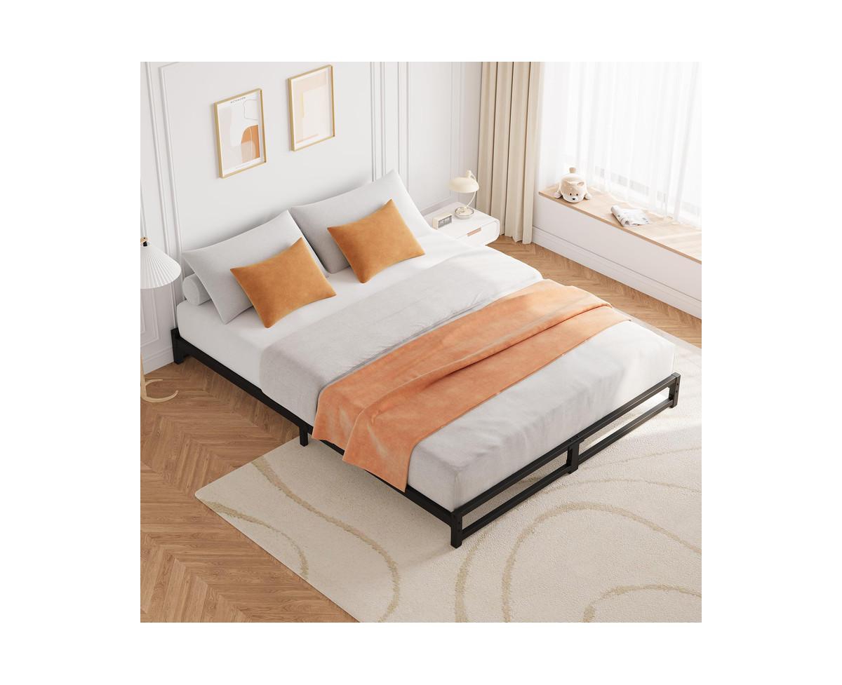 gaomon 6 Inch Bed, Metal Platform Bed Frame with Steel Slats Support, Mattress Foundation, Easy Assembly, No Box Spring Needed