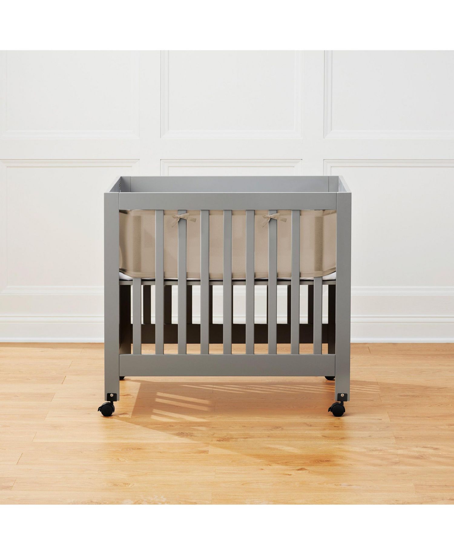 Breathable Mesh Liner for Mini Cribs, Deluxe 4mm Mesh