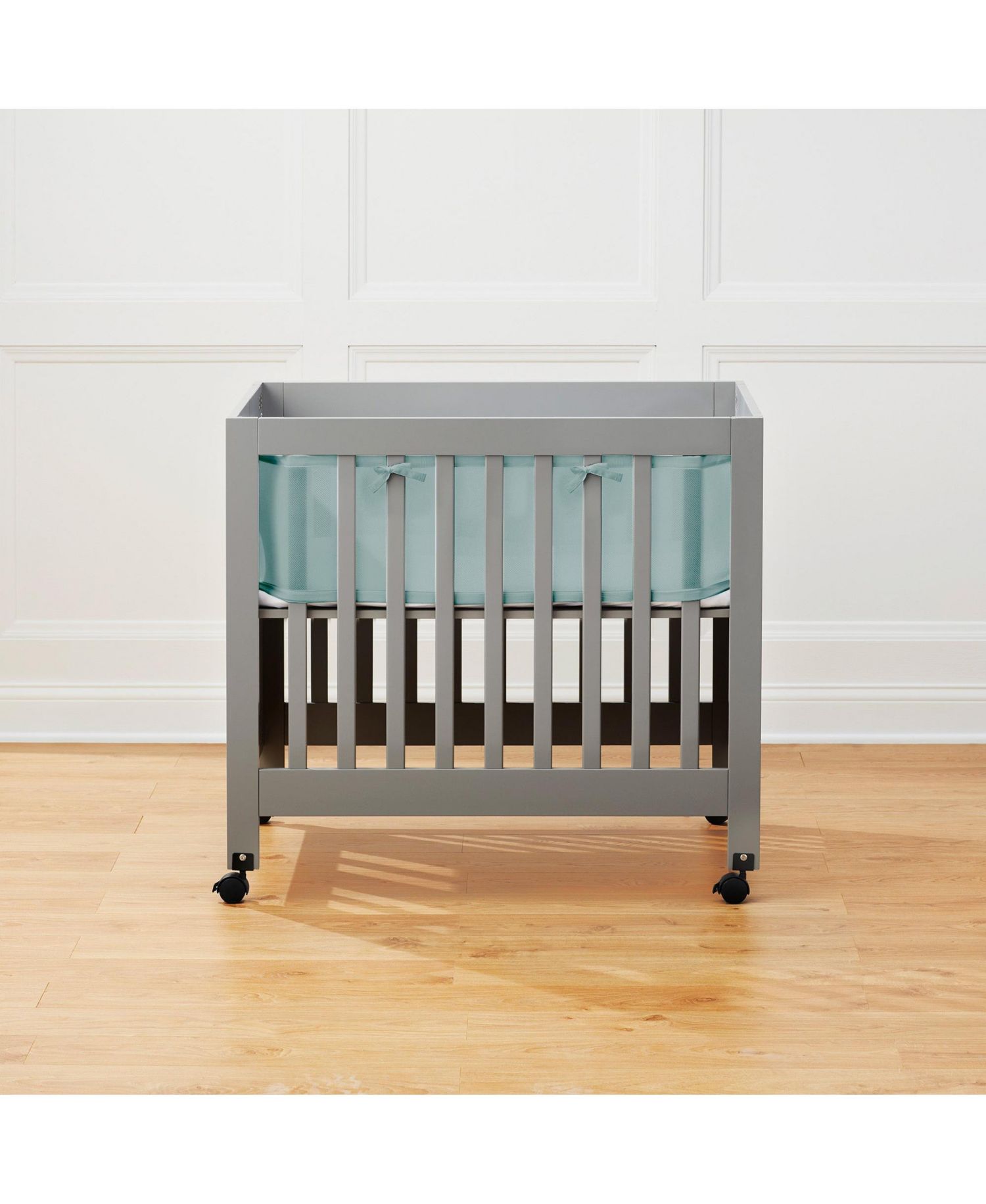 Breathable Mesh Liner for Mini Cribs, Deluxe 4mm Mesh