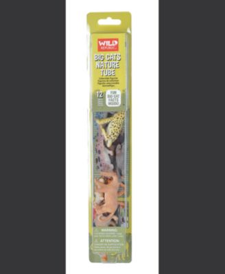 Nature Tube Big Cat Figurines, 12 Pieces