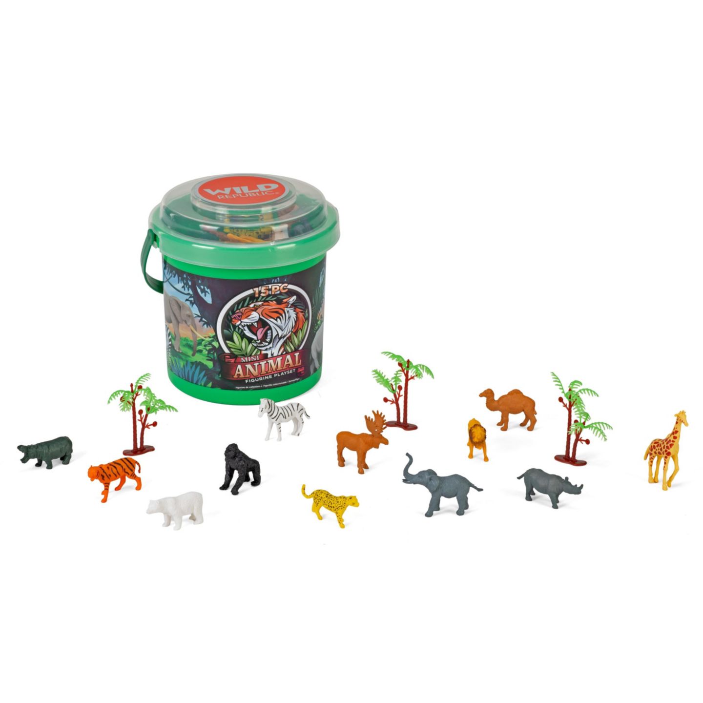 Детские фигурки Wild Republic Adventure Buckets Mini 15-Piece Figurine Set, Ages 3+ — фото 1