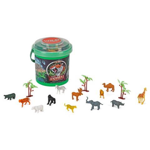 Детские фигурки Wild Republic Adventure Buckets Mini 15-Piece Figurine Set, Ages 3+