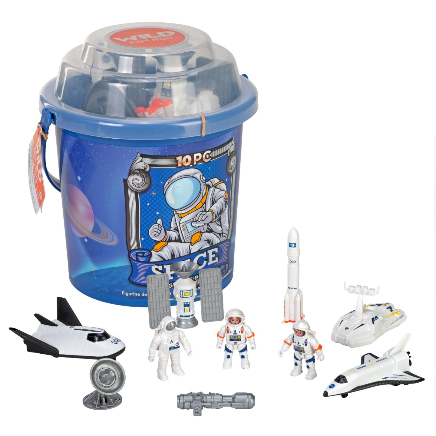 Детские фигурки Wild Republic Bucket Space, Toy Figures, 6 pieces, Perfect for Interactive Play — фото 1