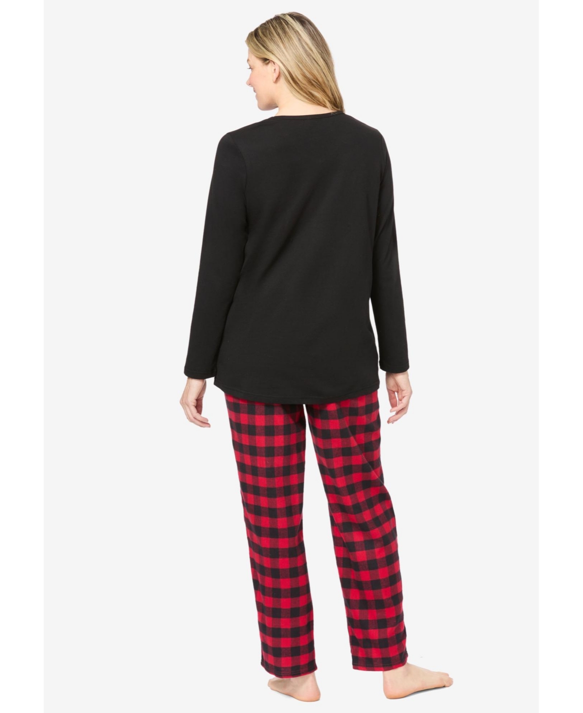 Dreams & Co. Plus Size Cozy Pajama Set