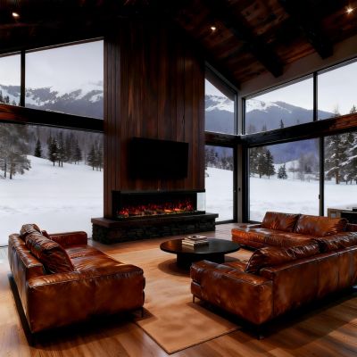 50" 3-Sided Electric Fireplace,Wall Mount/Recessed,WiFi & App Control,RGB Flame,1500W/3000W