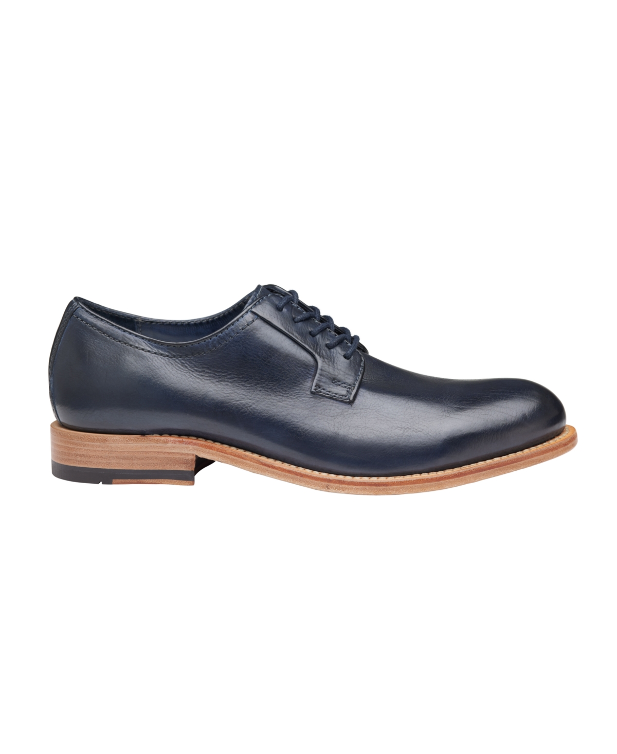 Johnston & Murphy Men's Dudley Plain Toe Shoe - Navy Dip-Dyed Leather