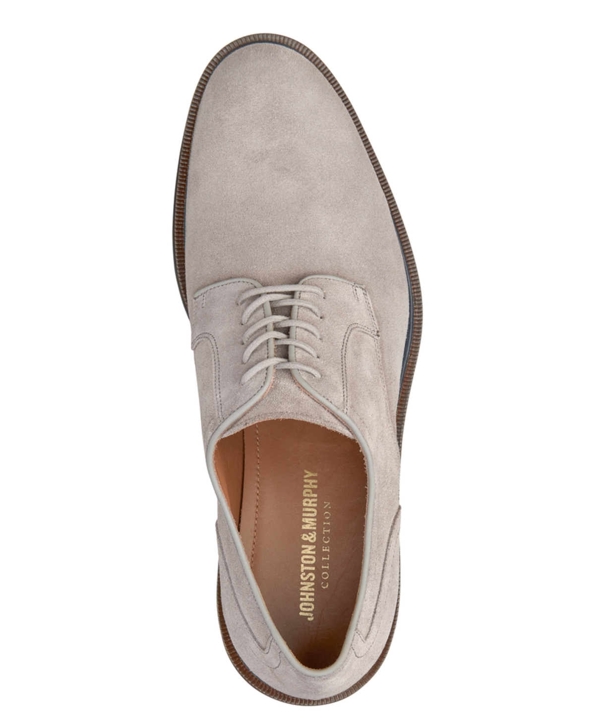 Johnston & Murphy Men's Hartley Plain Toe Shoe In Gray Italian Suede