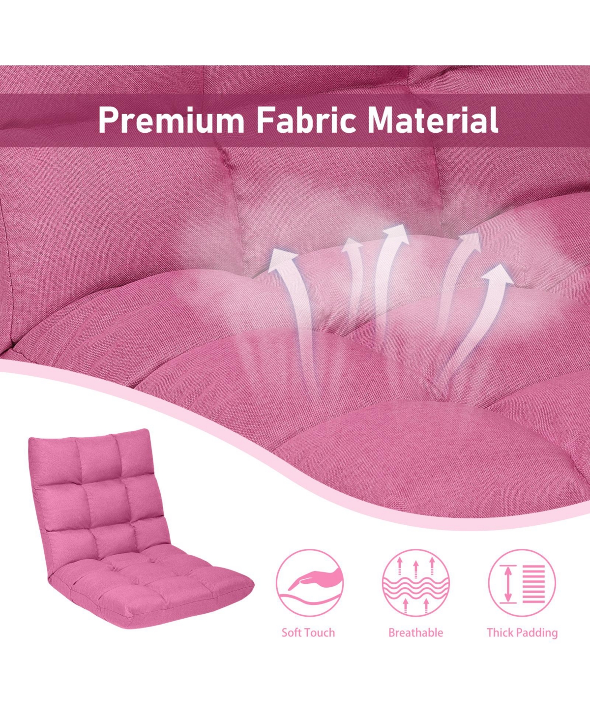 Gouun 14-Position Adjustable Folding Lazy Gaming Sofa