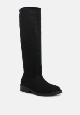 Womens Chiru Round Toe Microfiber Calf Boots
