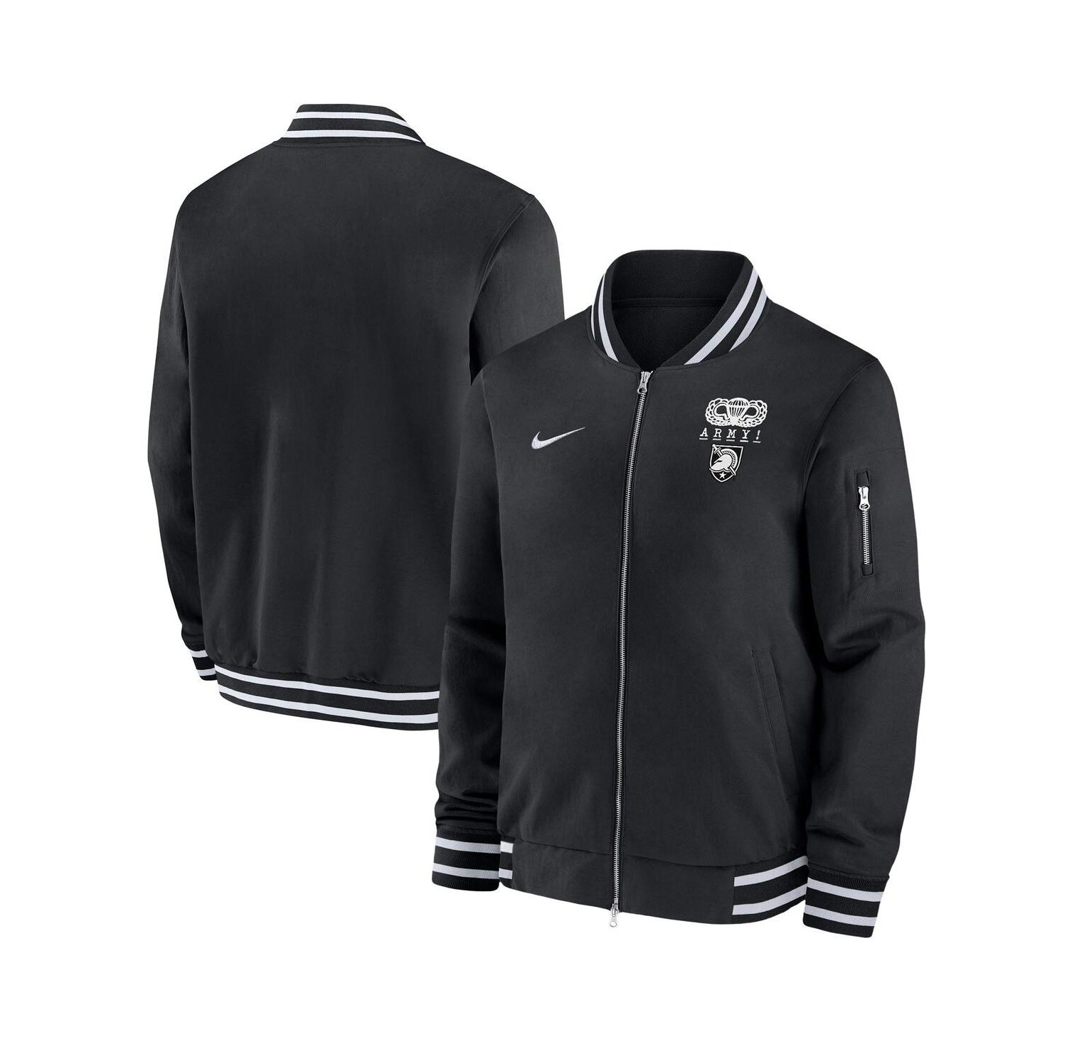 Men's Black Army Black Knights 2024 Rivalry Collection Full-Zip Bomber Jacket