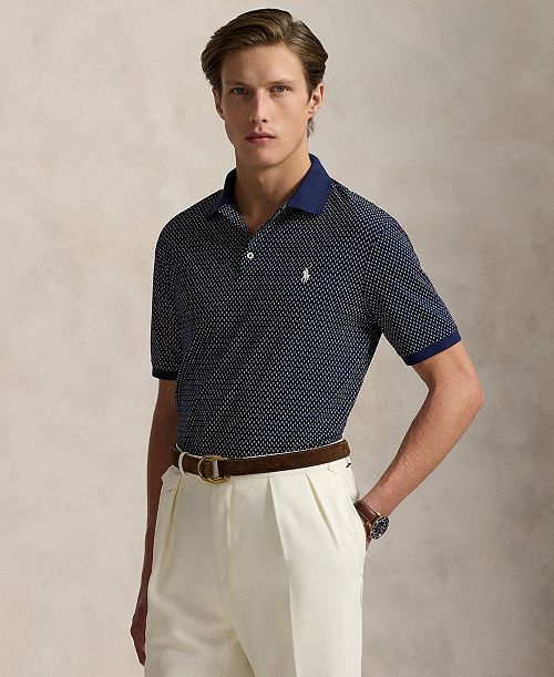 alfani Polo Ralph Lauren Men's Classic-Fit Print Soft Cotton Polo Shirt Men's Fashion & Accessories