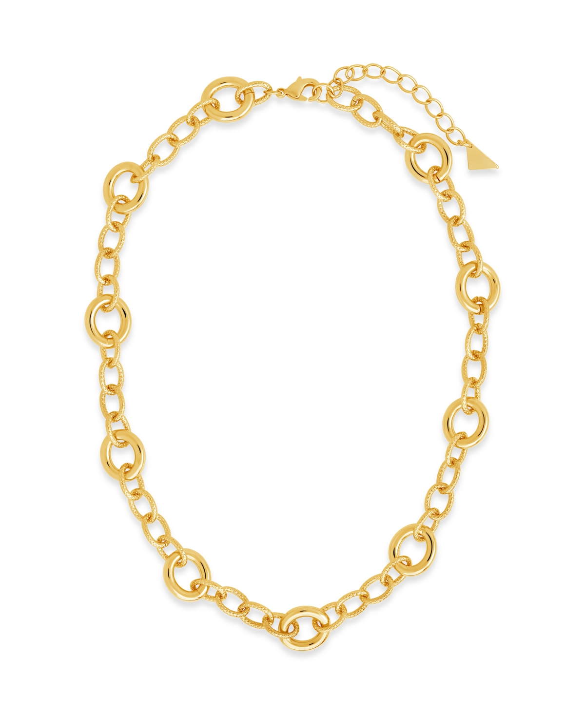Sterling Forever Carter Round Statement Link Necklace In Gold