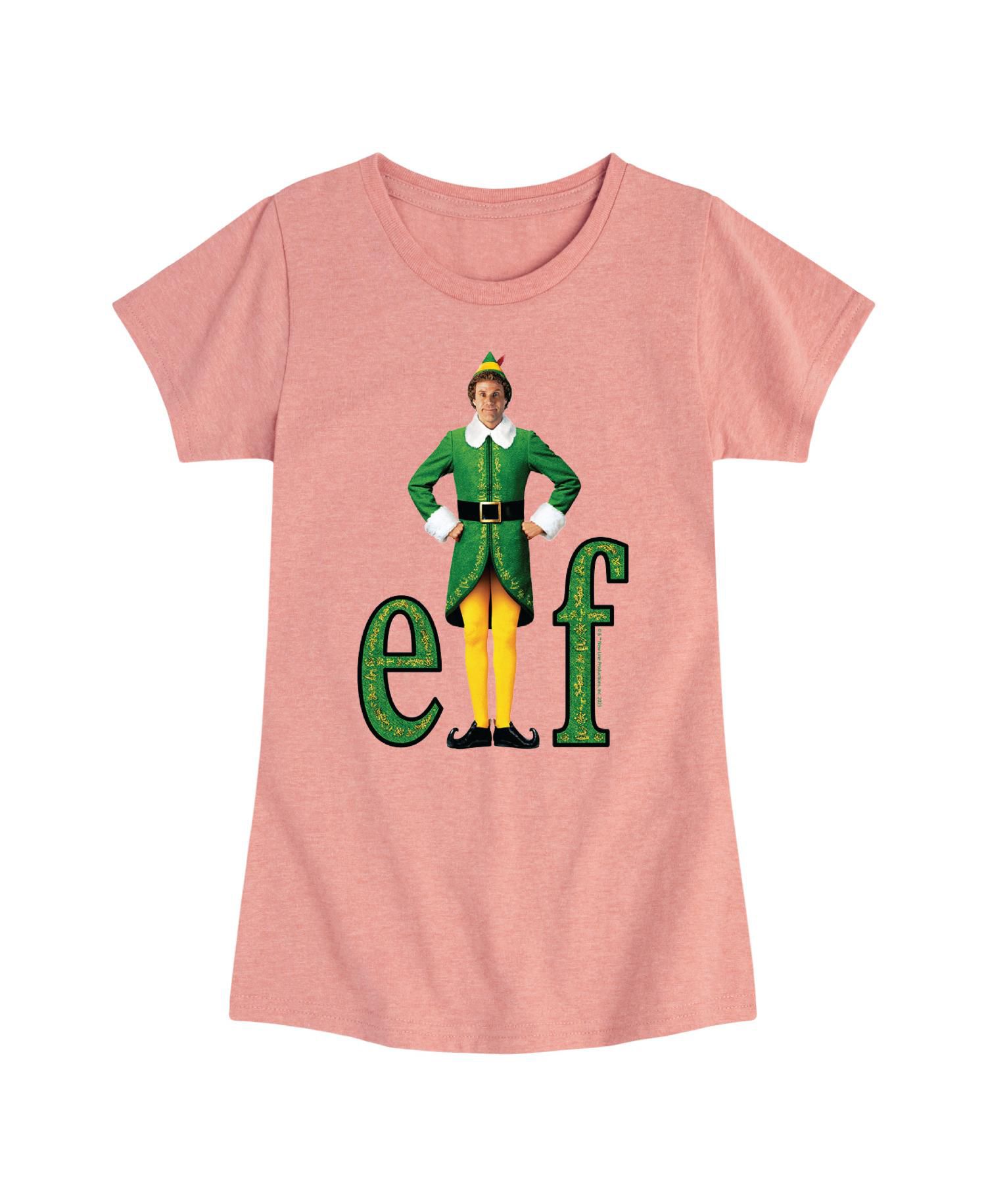 Big Girls Holiday Elf Graphic Short Sleeve Tee