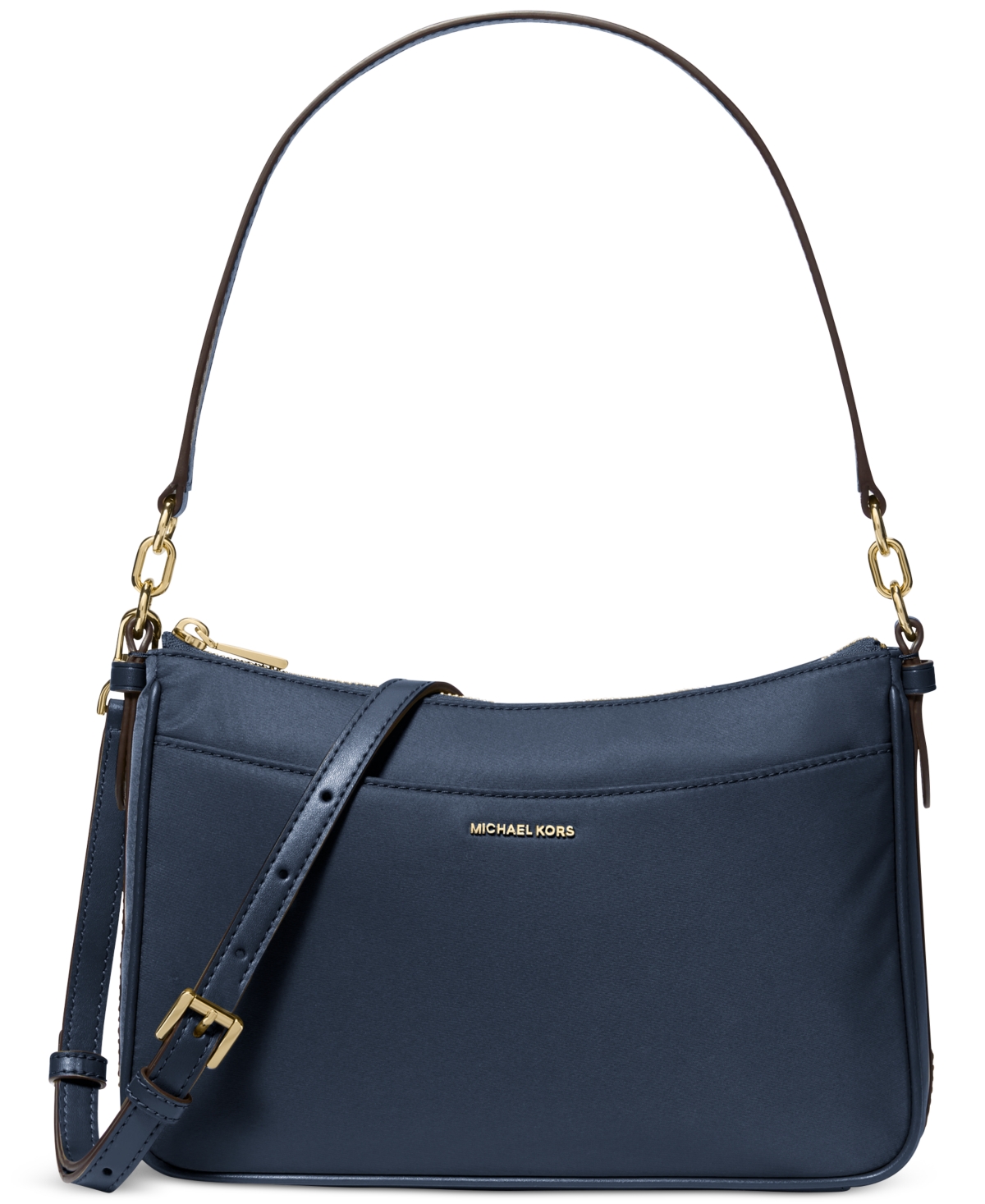 Michael Kors Michael  Jet Set Small Nylon Top Zip Pochette Crossbody In Navy