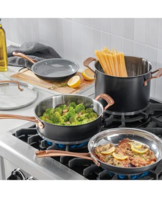 Matte Black Elegance 11-Pc. Cookware Set