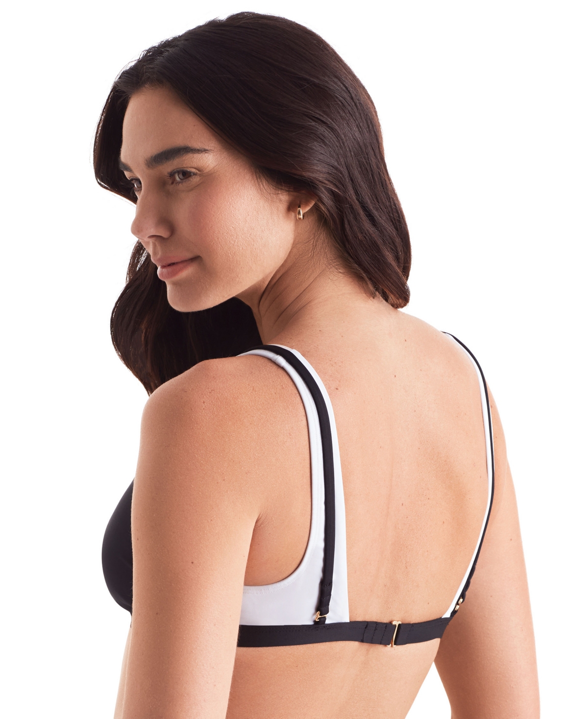 Shop Mimi Flamingo Women's Drift Two-tone Bralette Bikini In Black,white