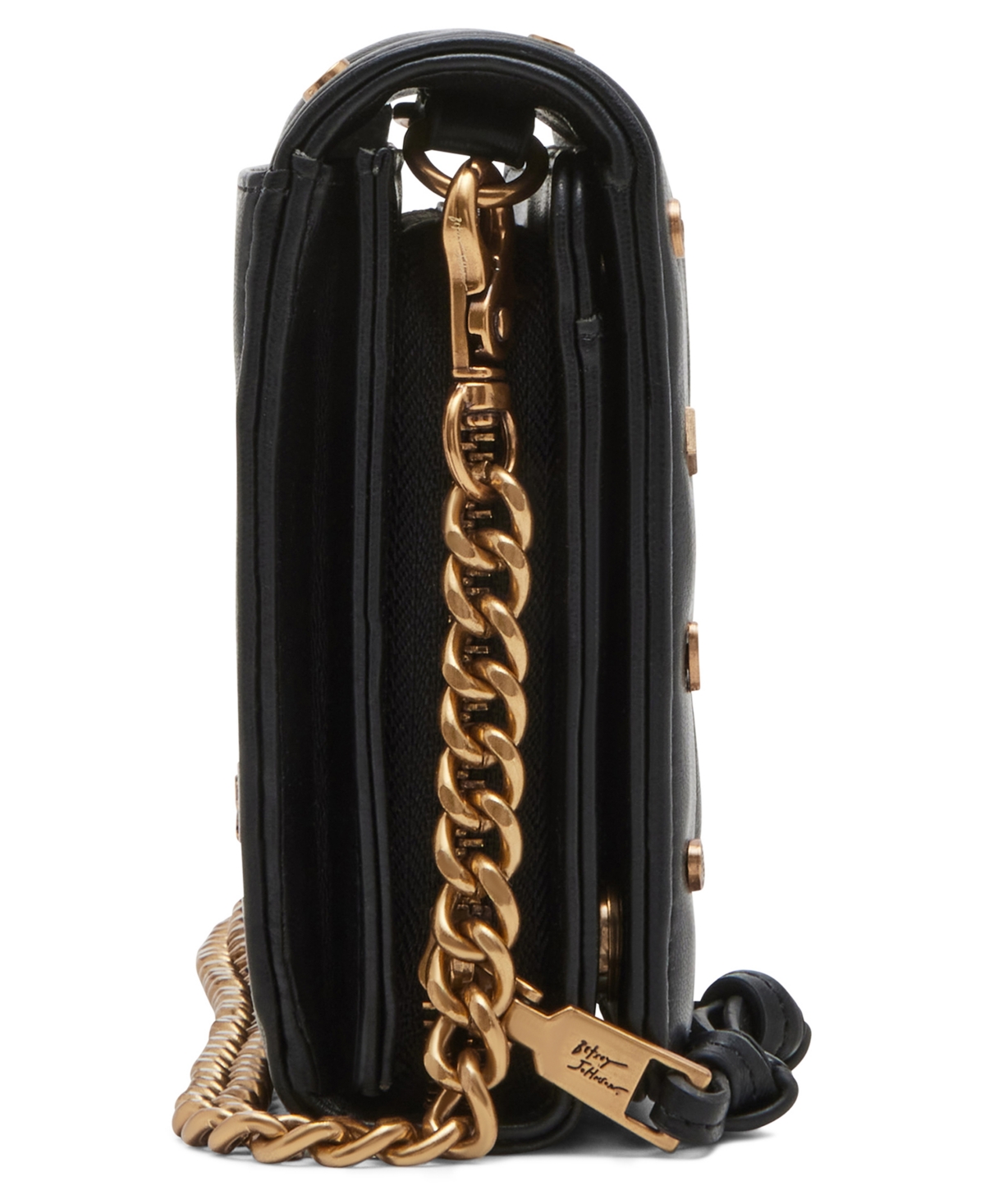 Shop Betsey Johnson 3 In 1 Icon Chain Wallet In Black