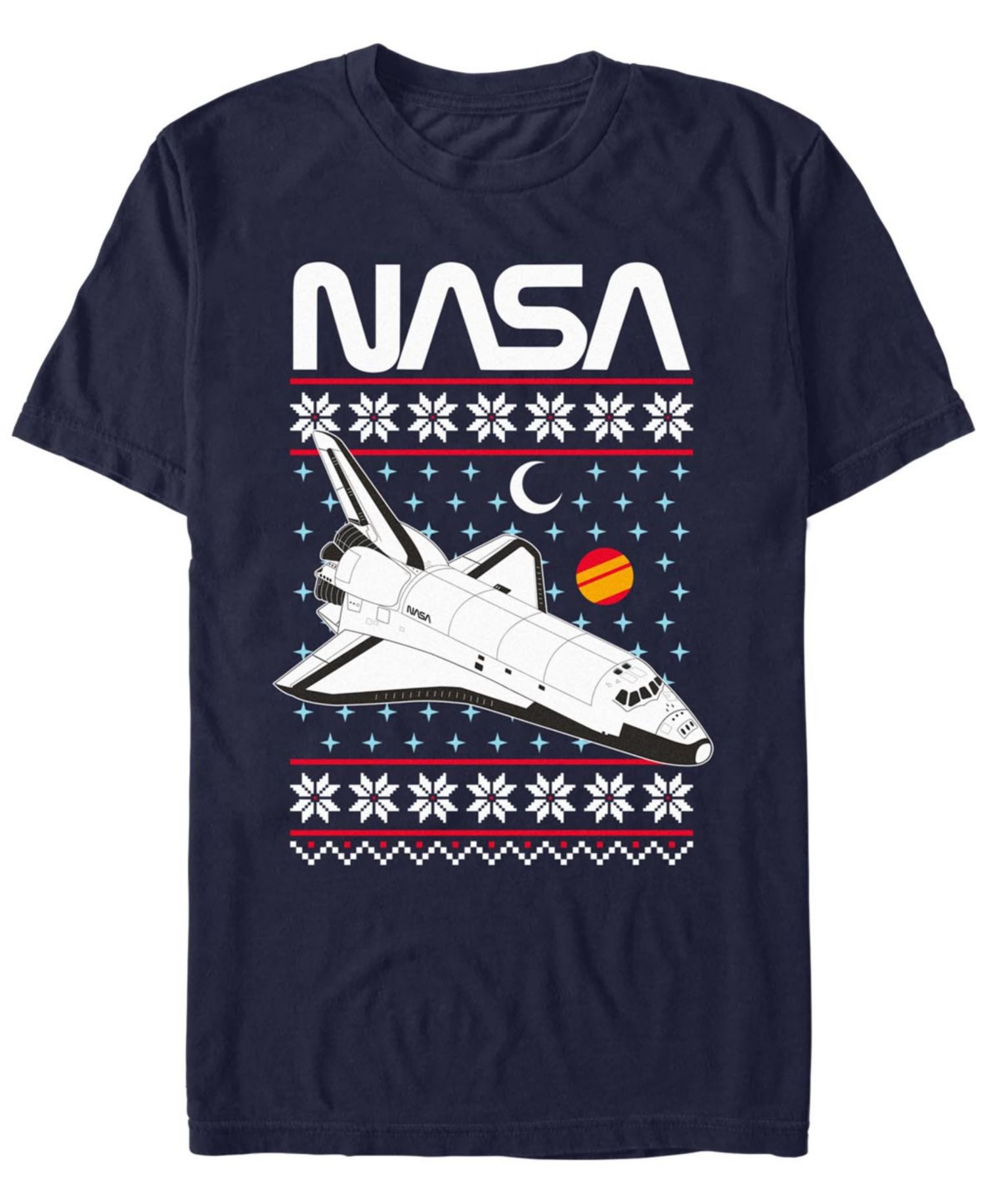 Men's NASA Shuttle Xmas Short Sleeve T-Shirt