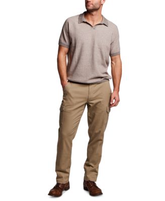 Mens Striped Polo Sweater Cargo Pants