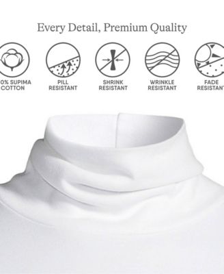 Women's Supima Cotton Fitted Long Sleeve Turtleneck