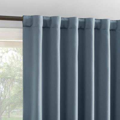 Aria Magnetic Closure Theater Grade 100% Blackout Back Tab Curtain Panel Pair