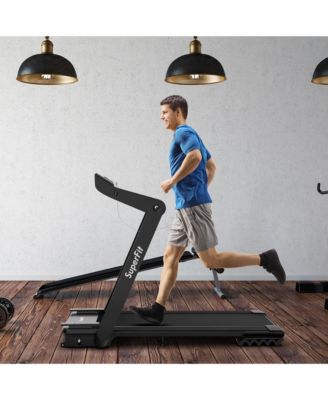 4 HP Folding Treadmill Electric Walking Running Machine w/ Fatigue Button