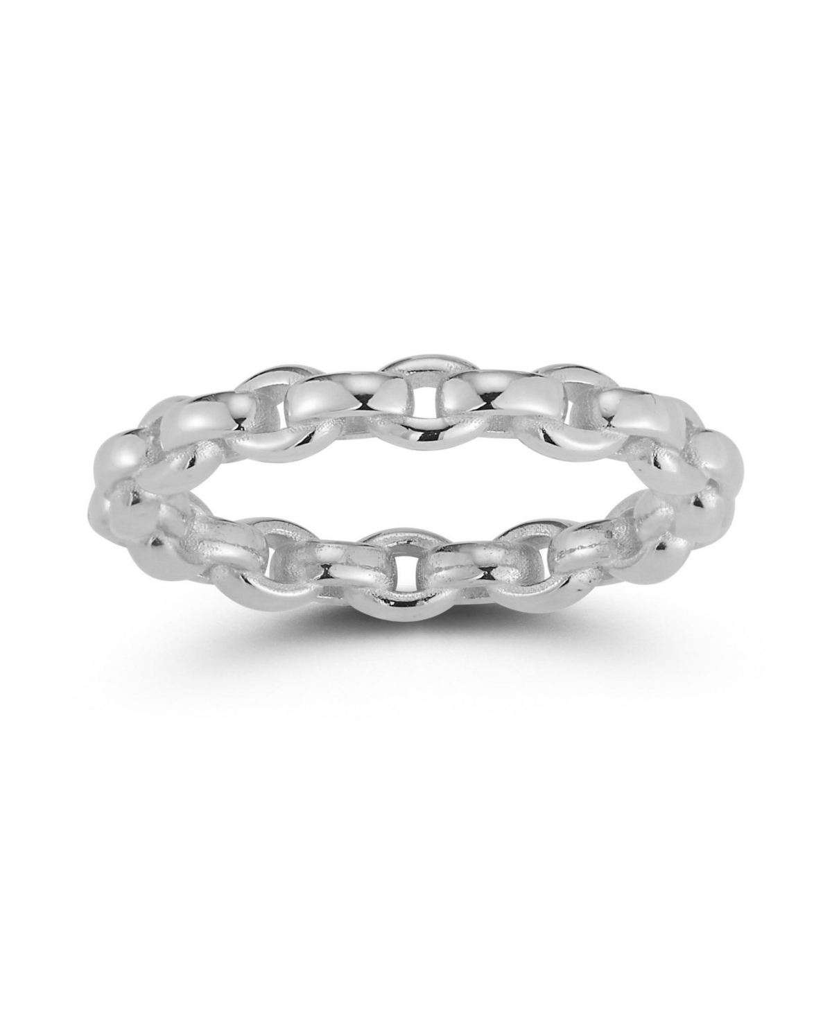 14K Gold Plated Sterling Silver Link Band Ring - Gold