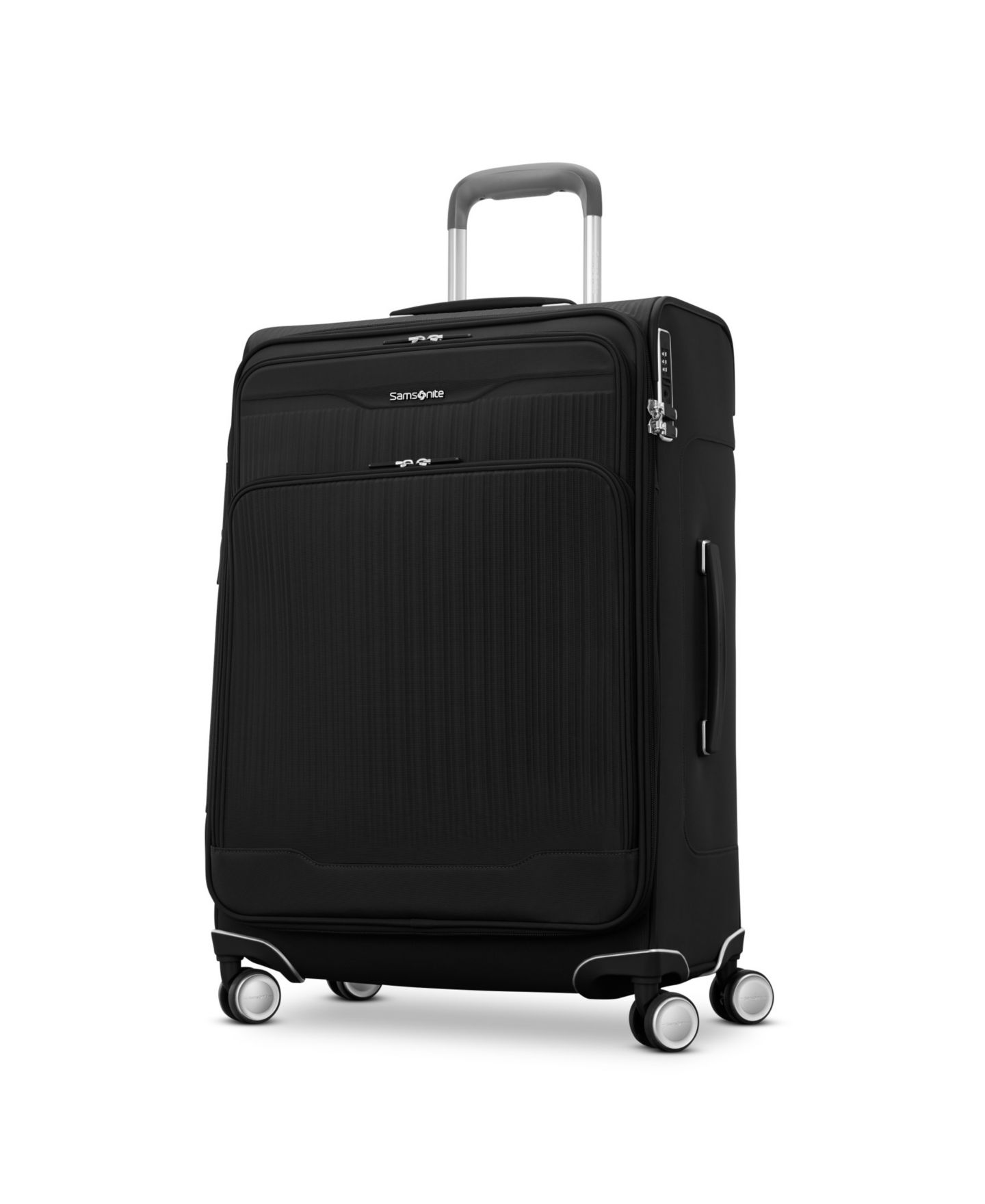 Чемодан Samsonite Silhouette 18 Expandable Medium Softside Check-in Spinner, цвет: Чёрный — фото 1