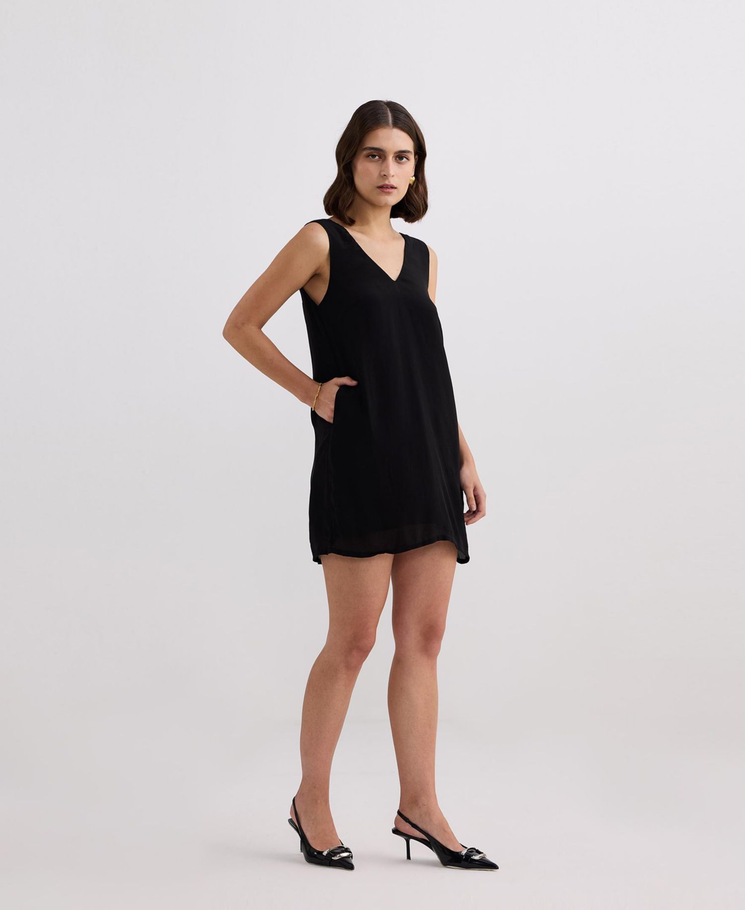 Women's Midnight Muse V-neck Short Dress